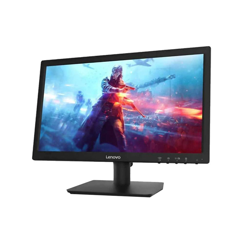 Picture of Lenovo 18.5 Inch (46.99 Cm) LED Hd Monitor TN Panel (D19-10) Response Time: 5 ms, 200 Nits Brightness Hdmi and Vga Port - Hdmi Cable Included - 72% Color Gamut (Raven Black)